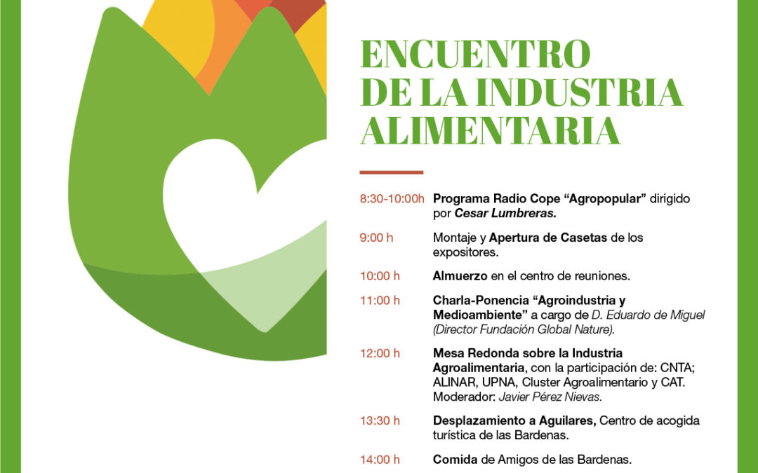 Alinar participa en el Primer Encuentro de la Industria Alimentaria el 13 de abril en Tudela